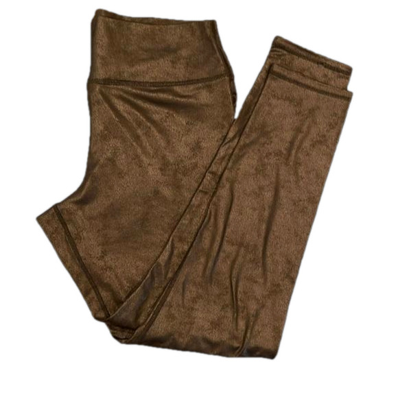 Dex L lightweight black faux leather slim fit leggings with a hint of pattern - Picture 5 of 6